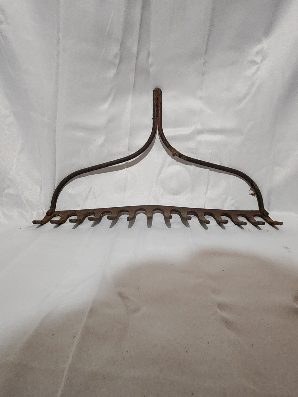 Rustic Brown Metal Wall Rake Decor by
